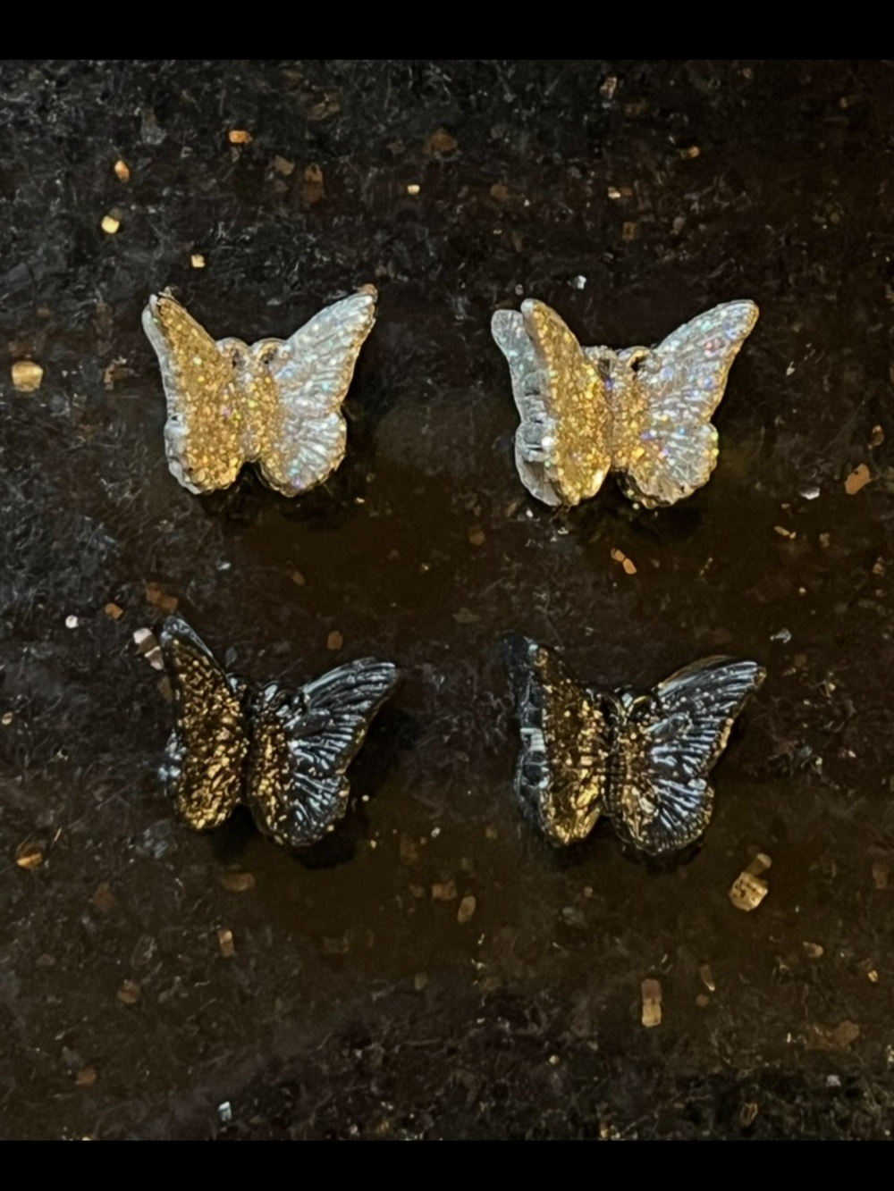 Mini Sparkly Butterfly Hair Claw Clips